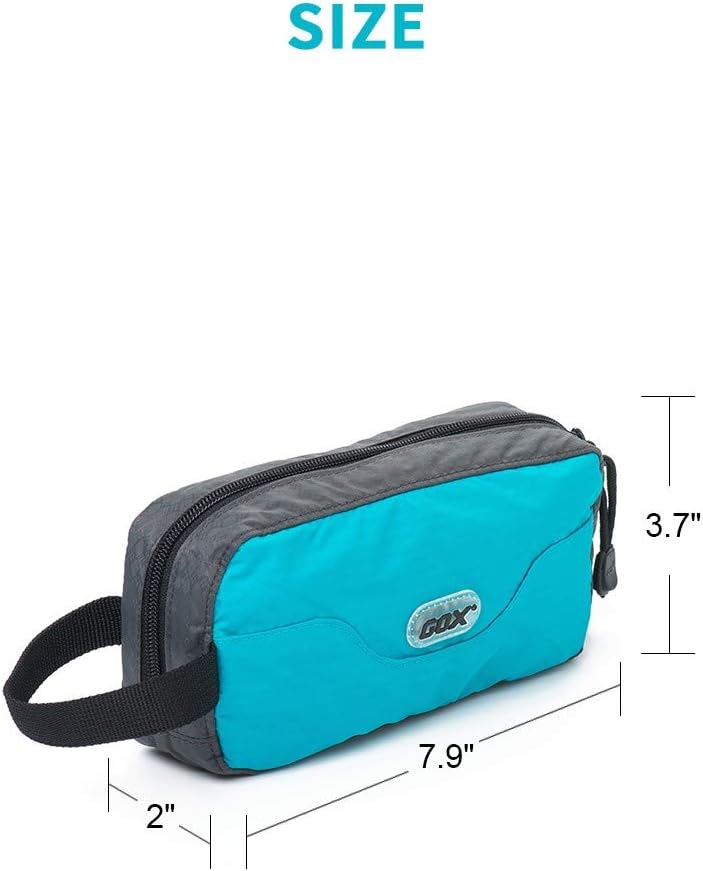 GOX Travel Toiletry Bag,Dopp Kit Case,Ultra-Light Cosmetics Bag Makeup Organizer(Turquoise)