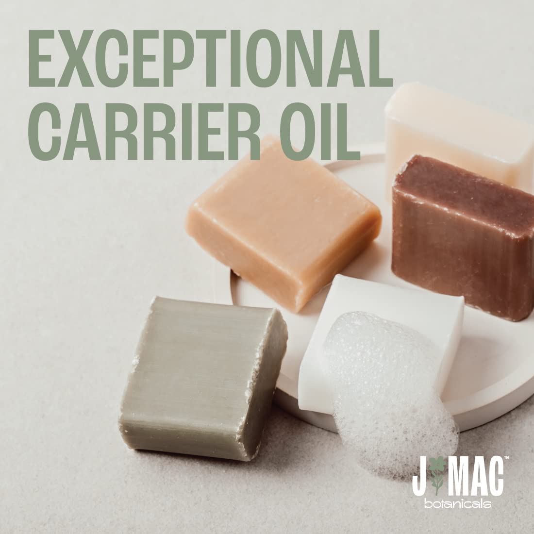 J MAC BOTANICALS Organic Fractionated Coconut Oil (4 oz Glass Bottle) Organic Carrier Oil and moisturizer