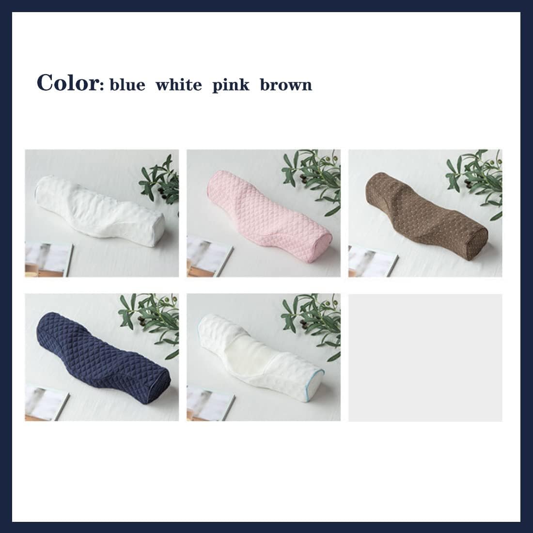 Cervical Neck Pillow for Pain Relief Sleeping, Neck roll Pillow Memory Foam for Stiff Neck Pain Relief ,Travel Bolster Pillow for Bed for Side Sleepers Back Sleeper. (Pink)