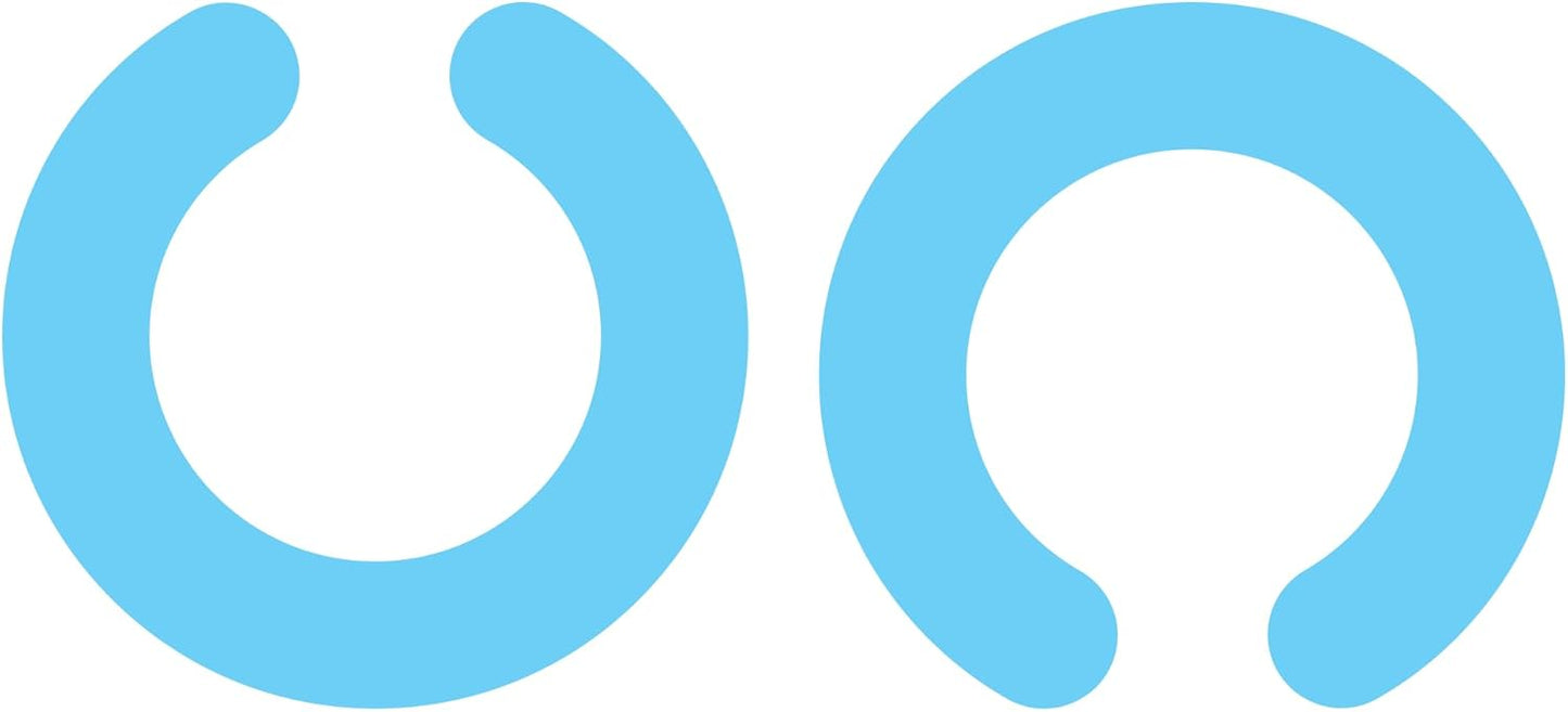 Hush Hoops Ear Plugs, Ultra-Soft Reusable Silicone Plugs with Horseshoe Shape for Comfort, Designed for Sleep and Sound Suppression, 17dB (NRR) Noise Reduction Rating, Teal, 1 Pair with Travel Case