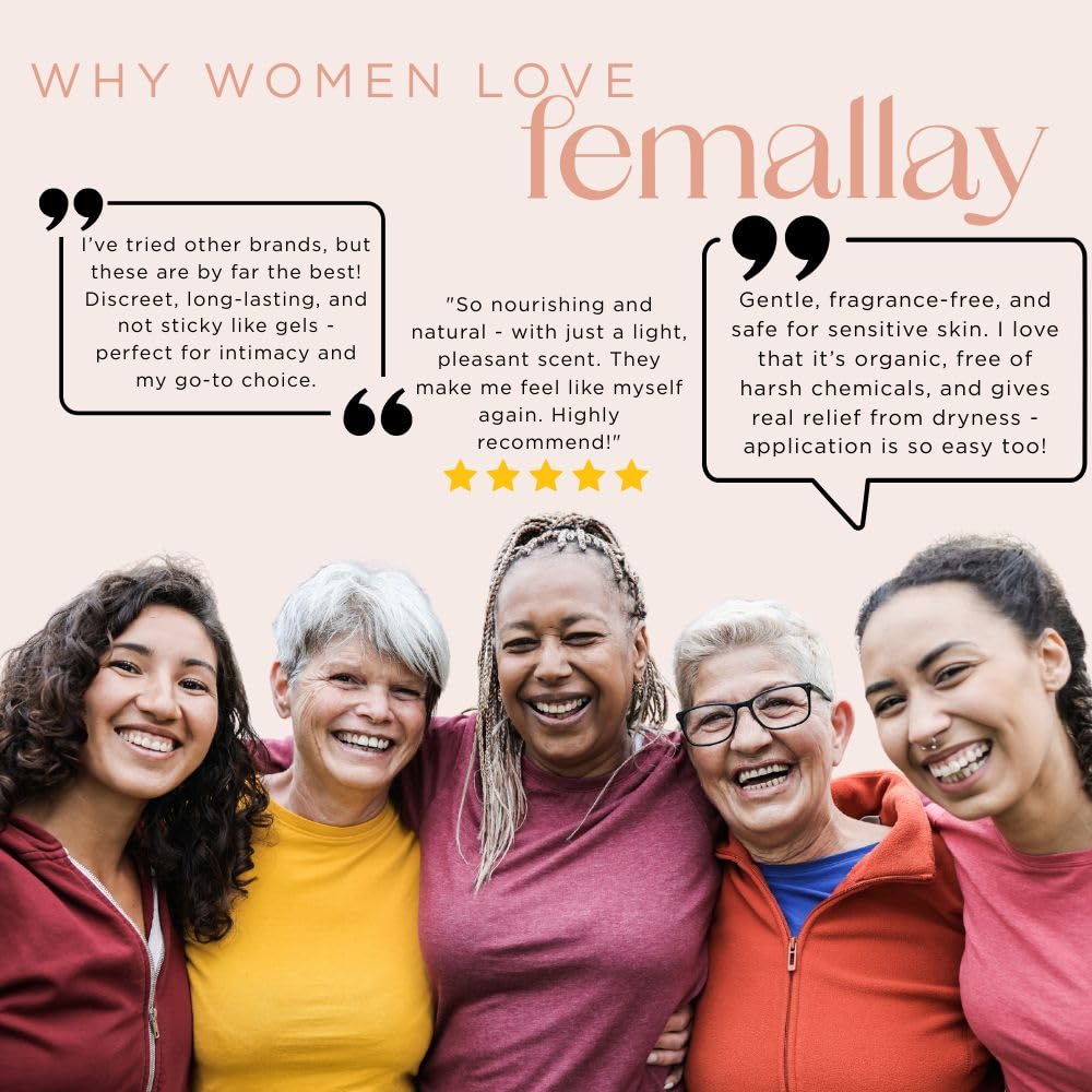 Femallay Organic Vaginal Moisturizing Suppositories – Cherry & Strawberry Variety Pack – 100% Natural Relief for Dryness, Odor & Daily Feminine Discomfort – 14 Count + Applicator