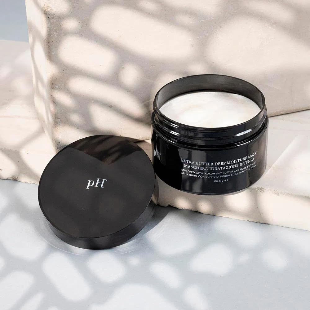 pH PURE HAIR Extra Butter Deep Moisture Hair Mask - Deep Conditioning & Hydrating Mask for Dry Damaged Hair with Vitamin E & Rose Extract - Moisturizing Repair & Frizz Control - 6.7 oz