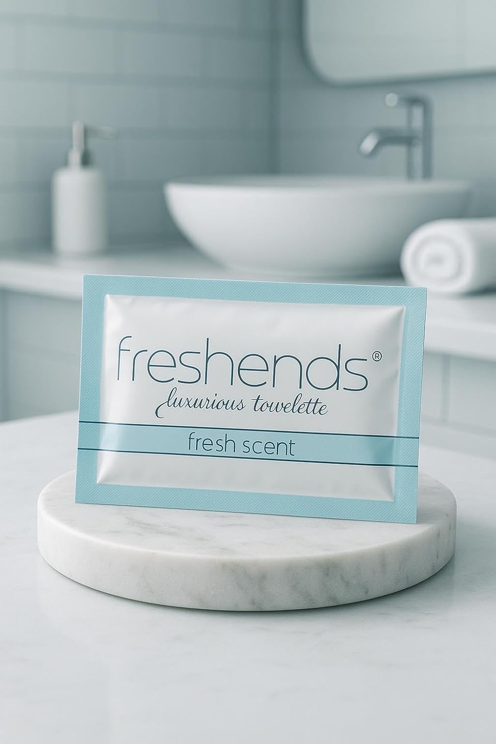 Freshends Flushable Individually Wrapped Wipes – Guest Bathroom Essentials for Weddings, Restaurants, Bars & Clubs – Travel-Size, Disposable