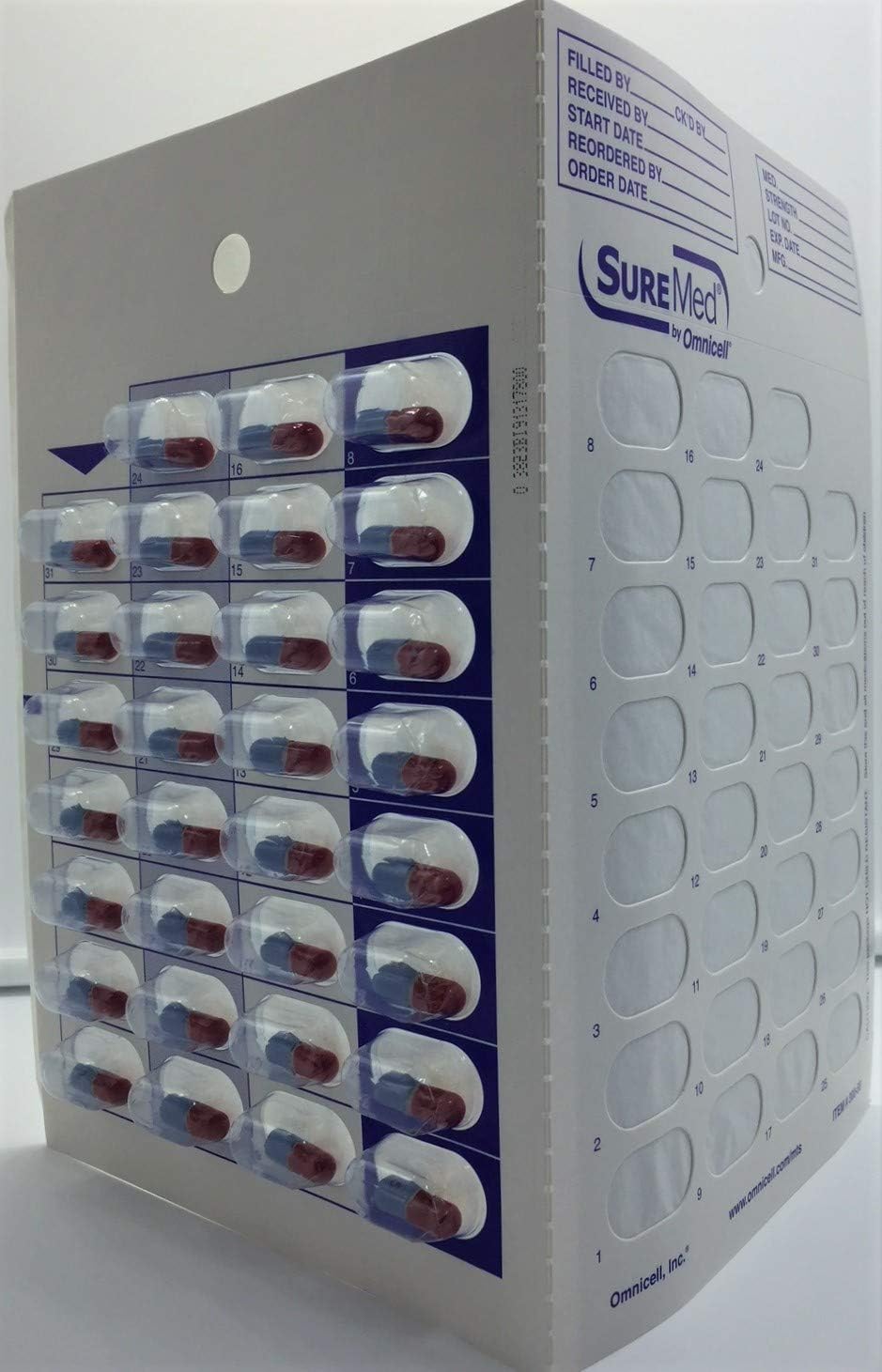 250 Cards 250 Blisters for 31 Day Monthly Cold Seal Pill Storage, Summer Camps, Pharmacists, Cargivers (250)