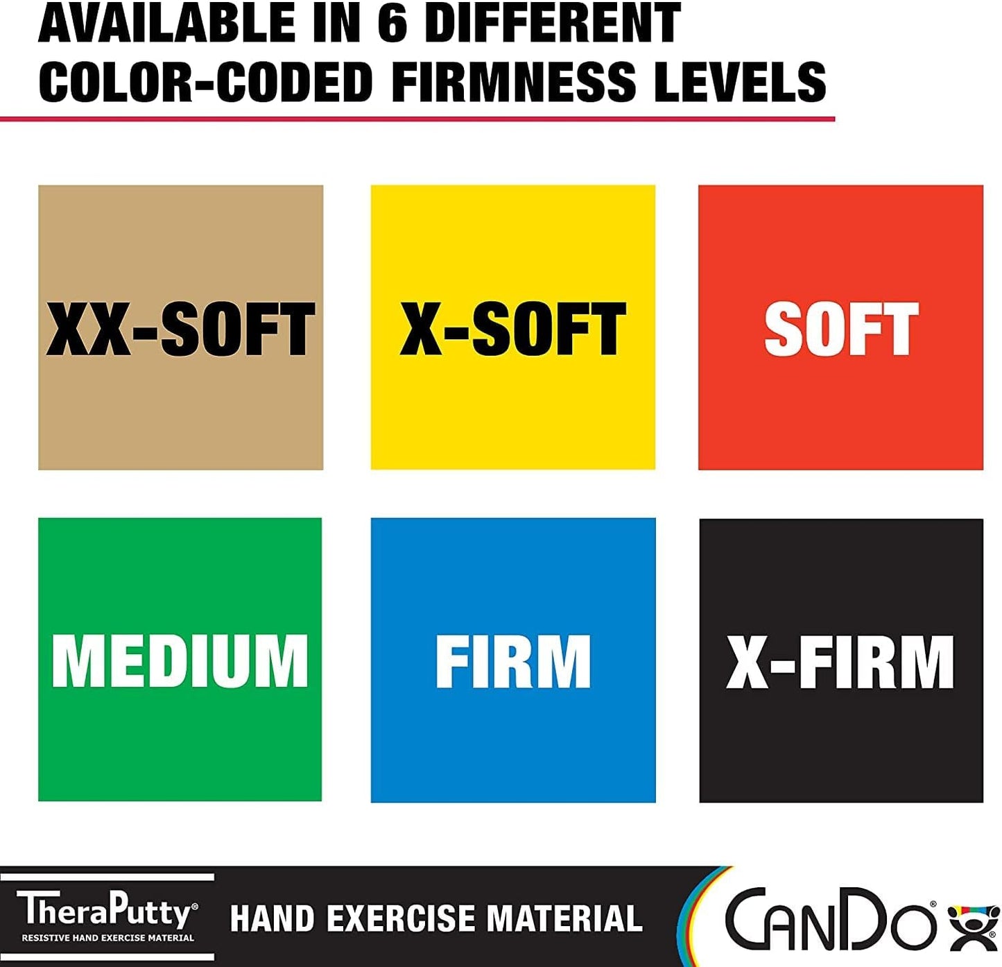 CanDo TheraPutty Standard Hand Exercise Putty For Rehabilitation, Exercises, Hand Therapy, Occupational Therapy, Hand Strengthening, Improve Motor Skills, Stress Relief