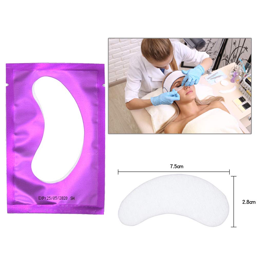 110 Pairs Eyelash Extension Gel Patches, Professional Lint Free Under Eye Pads Hydrogel Eye Mask for Beauty Salon False Lash Extensions Grafting