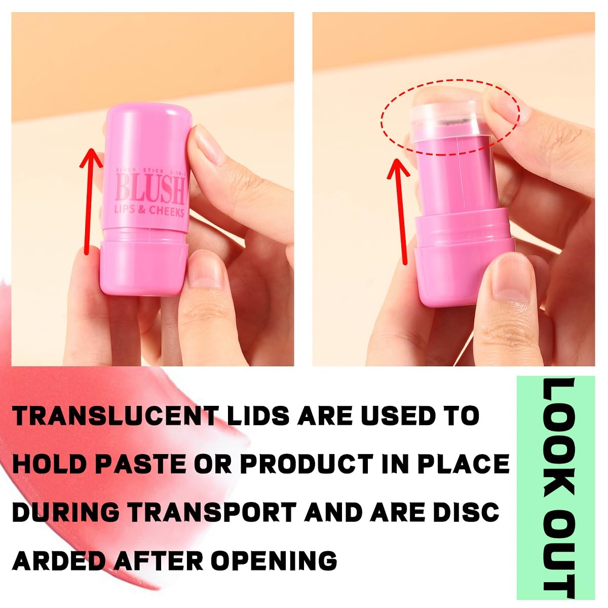 4 Pcs Milk Jelly Blush Stick,Buildable Watercolor Finish Lip and Cheek Makeup Cooling Water Jelly Tint,Vegan & Cruelty Free.(4 Color)