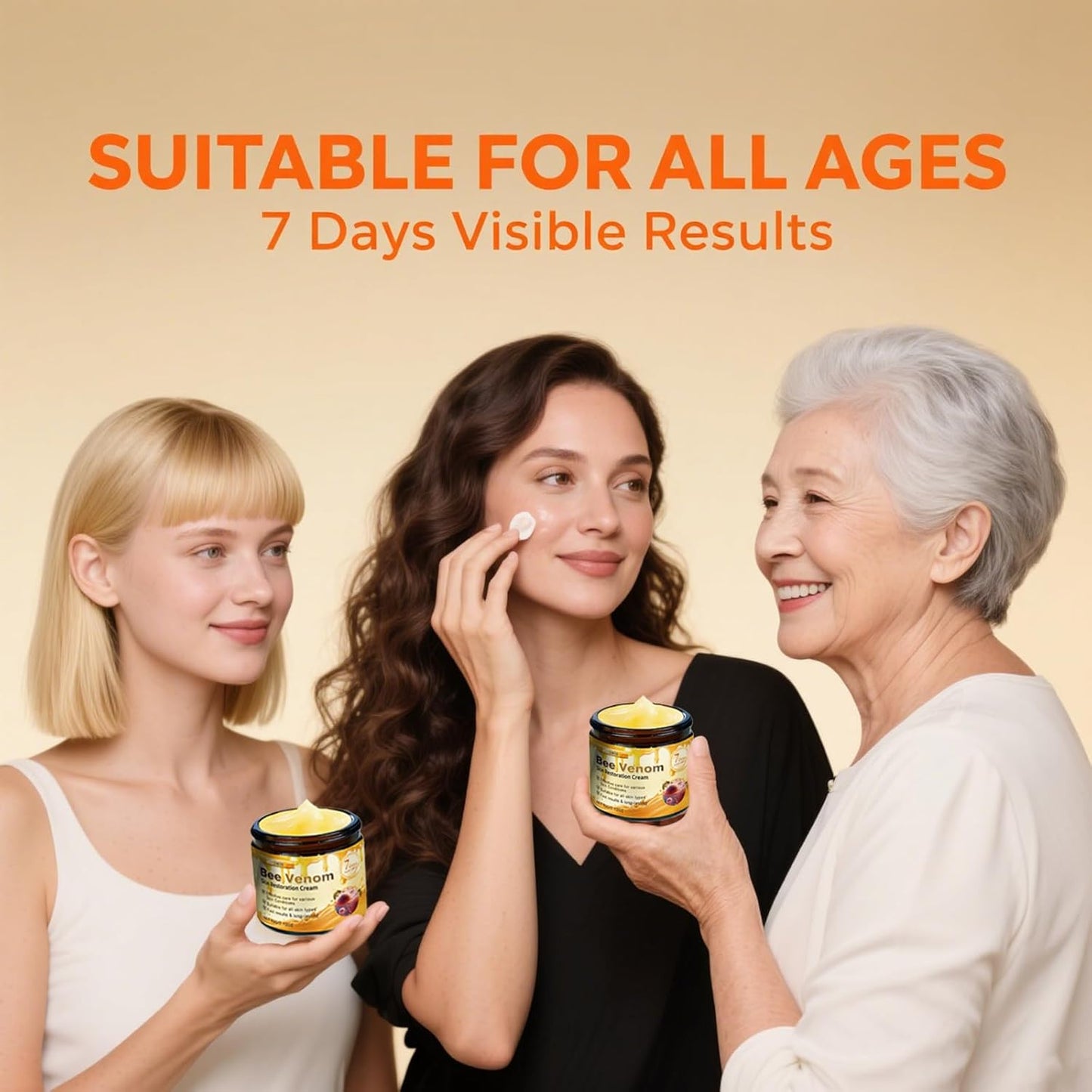 2PCS Bee Venom Skin Restoration Cream, 2025 Upgrade Bee Venom Skin Treatment Cream, Natural bee venom cream for Repair & Renewal, All in One Nourishing Serum for All Skin Types