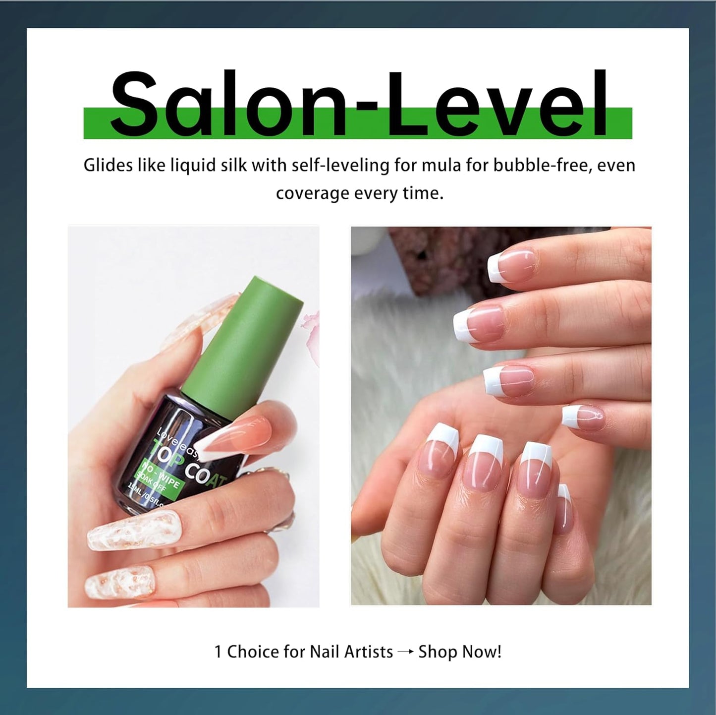 2pcs 0.5 fl oz Hema Free Gel Nail Polish No Wipe Top and Base Coat Set