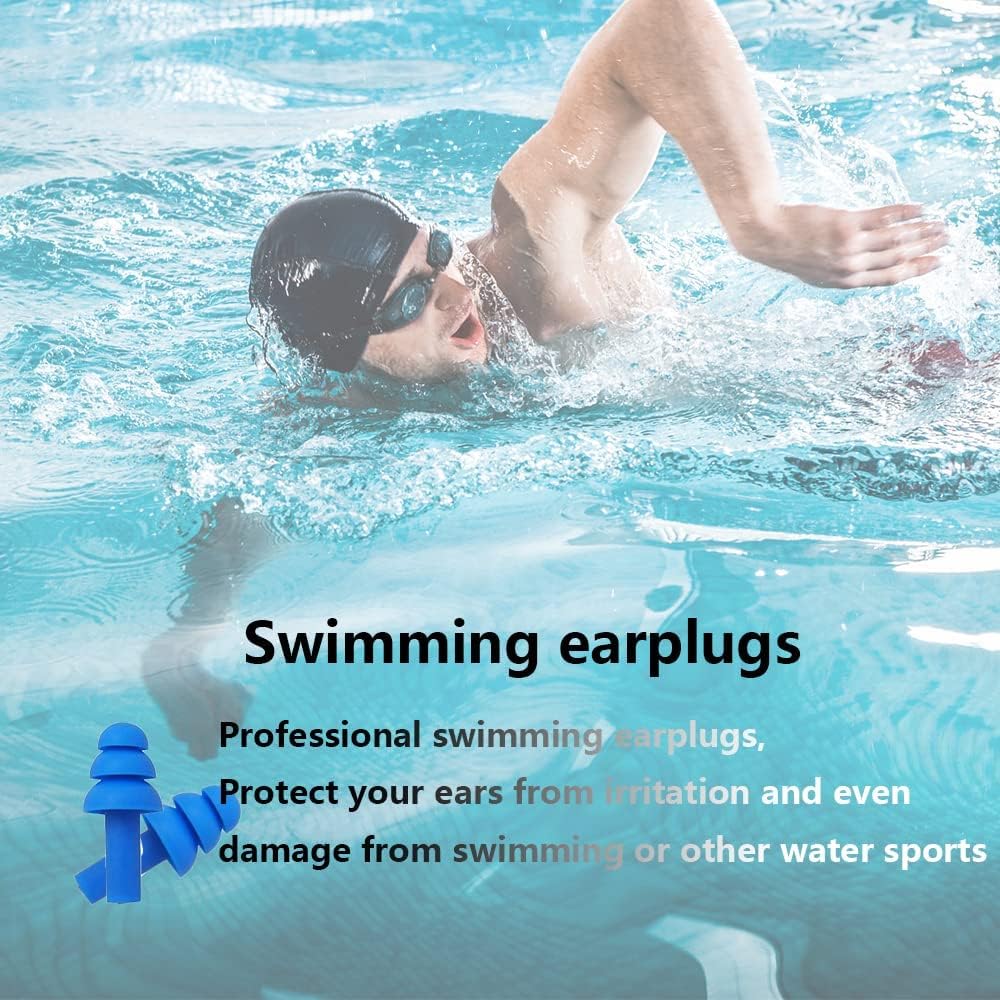 Earplugs for Sleeping Noise Cancelling, Reusable Ear Plugs– Super Soft, Silicone Ear Plug, for Sleeping 8 Pairs, Swimming, Snoring, Concerts, Work, Noisy Places (8 Colors)