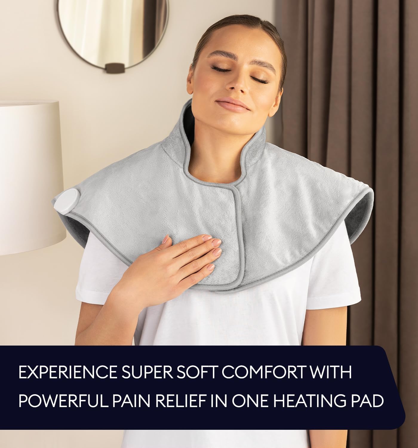 GENIANI Electric Throw - Heating Pad for Neck and Shoulders, Large Heated Pad for Neck Pain, Shoulder Heating Wrap with 4 Auto Shut-Off, 6 Heat Settings, Pain Relief - 22"x24"