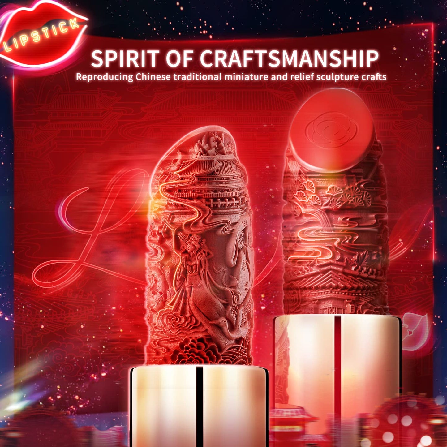 Catkin Moist Lipstick Hydrating High Impact Color Infused with Vitamin E and Avocado Oil Smooth Soft Texture Long Lasting Glow + Matte Finish 2pcs Set 02