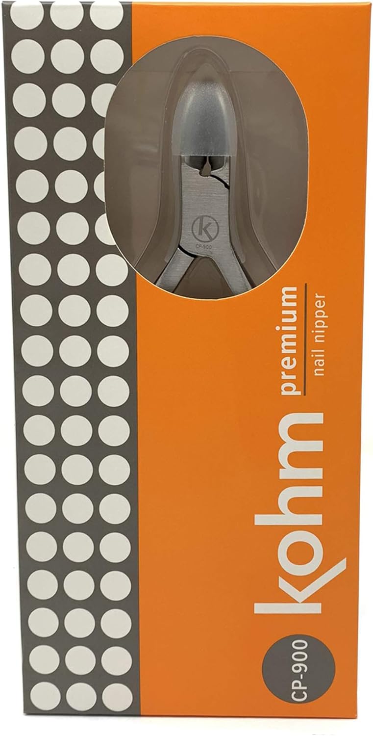 Kohm Toenail Clippers | Soft Rubber Handle for Easy Use & Precision Sharp Cutting | Thick, Fungal & Ingrown Nail Cutter for Men, Women, Seniors & Pets