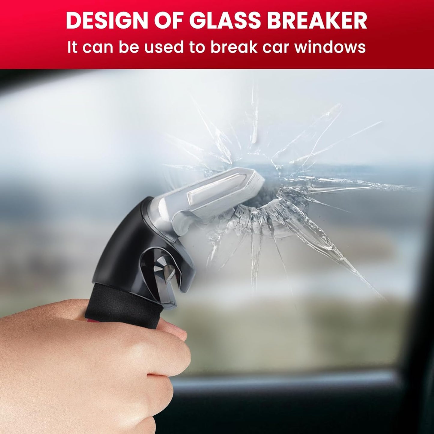 Car Door Handle for Elderly: Portable Car Assist Handle for Elderly & Seniors & Handicap - Auto Multifunction Armrest Portable Bar (1Pack Red and 2Pack Straps)