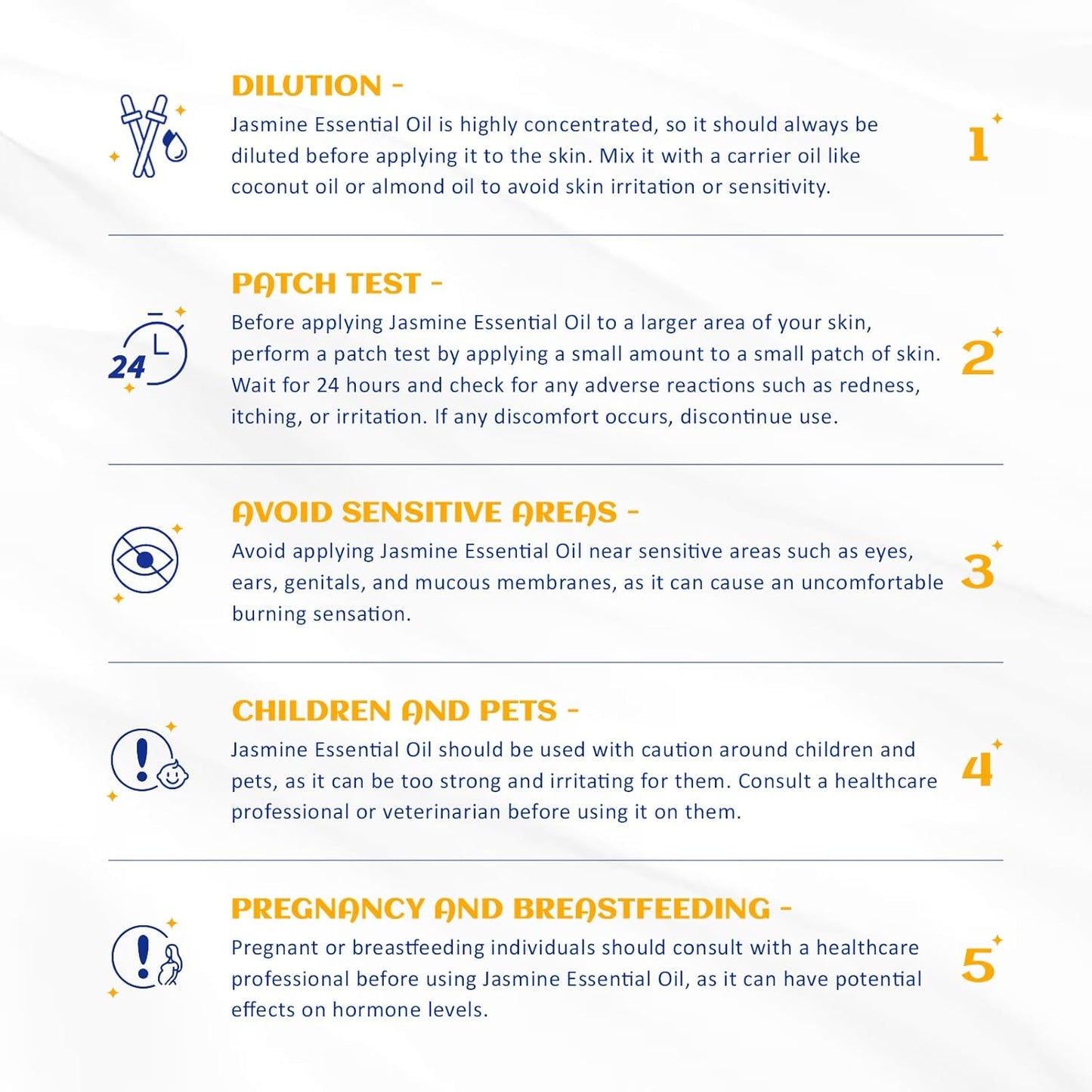 HIQILI 1 Fl Oz Jasmine Essential Oil, 100% Pure Natural for Diffuser, Hair, Skin, Perfume Making - 30ml