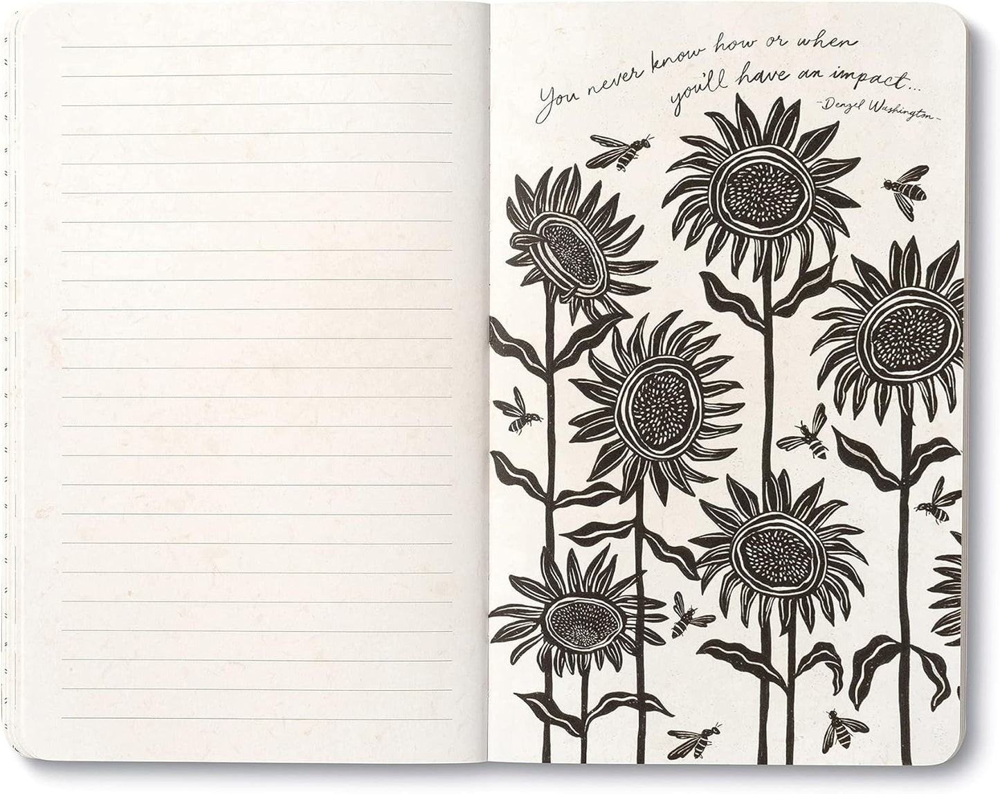 Compendium Softcover Journal - The heart that gives, gathers. – A Write Now Journal with 128 Lined Pages, 5″W x 8″H