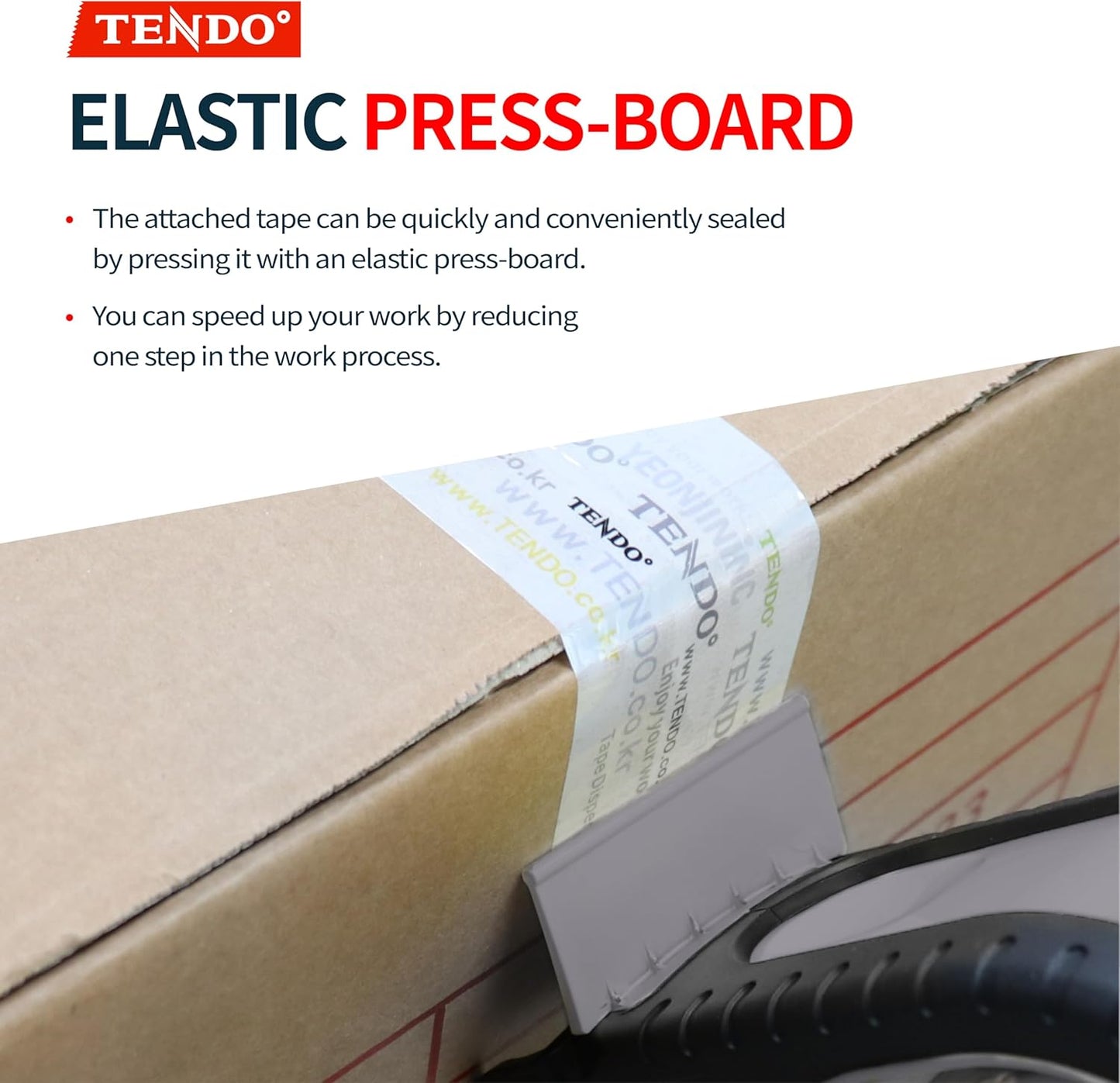 Heavy Duty Shipping Tape Dispenser: TENDO° Premium Line – Reusable, Replaceable, Eco-Friendly 2’’ Master Piece Dispenser for Pros with Patented 10° Sloped Chromium Blades - P-2200 (4th Gen.)_Gray