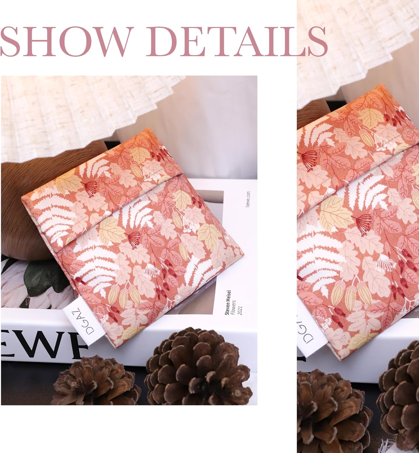 DGAZ Sanitary Napkin Storage Bag, Period Bag for Teen Aged Girls, Portable Period Bag for Panty Liners/Menstrual Cup/Small Tampons,Mini Makeup Bag for Purse(Austere Red)