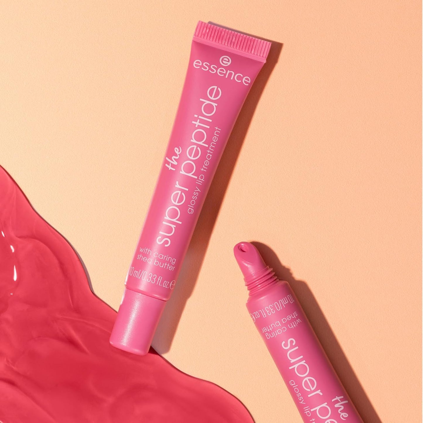 essence | The Super Peptide Glossy Lip Treatment | Hydrating, Nourishing and Non-Sticky | Vegan, Gluten Free and Cruelty Free (02 |Pinkified!)