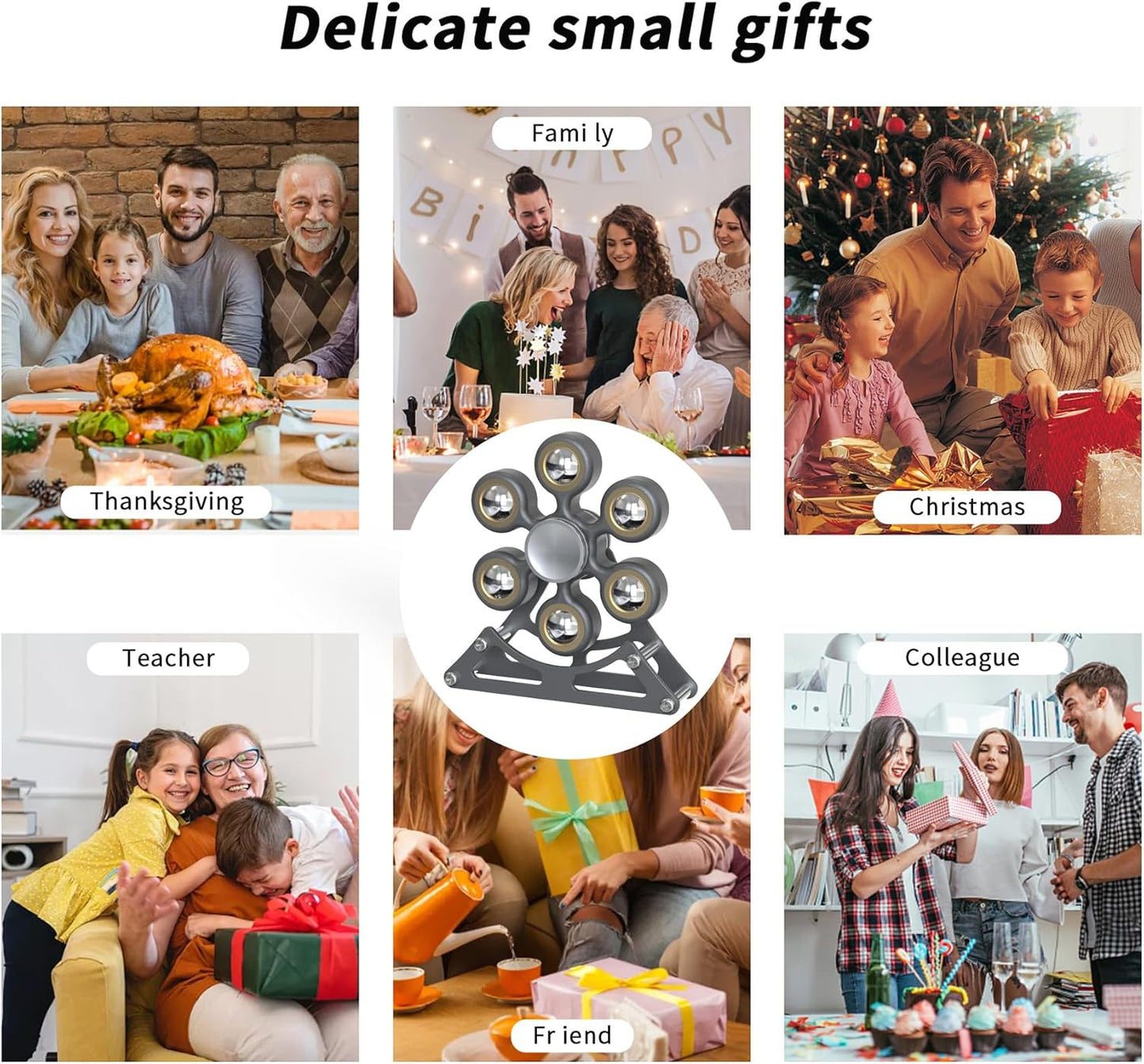 Desk-Fidget-Toys for Ferris-Wheels-Spinner: 4mins Metal Kinetic-Spinner Cool-Gadgets for Office Home School Christmas, EDC-Toy ADHD Tools Cool-Stuff Stress Relief Gift for Kid Children Teen Adult