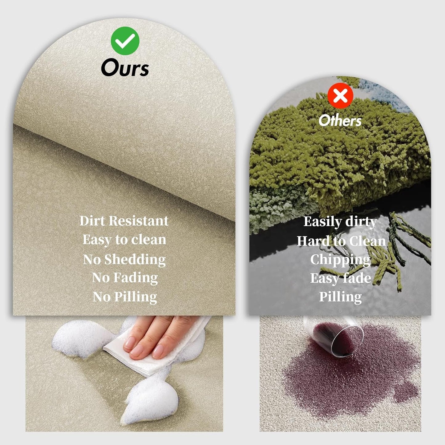 Diatomaceous Earth Bath Mat Rugs 23.6 x 15.7 inch, Quick Dry Super Absorbent Non Slip Rubber BottomThin Bathroom Mat Fit Under Door, Floor Rugs in Front of Bathtub,Shower Room,Sink, Beige