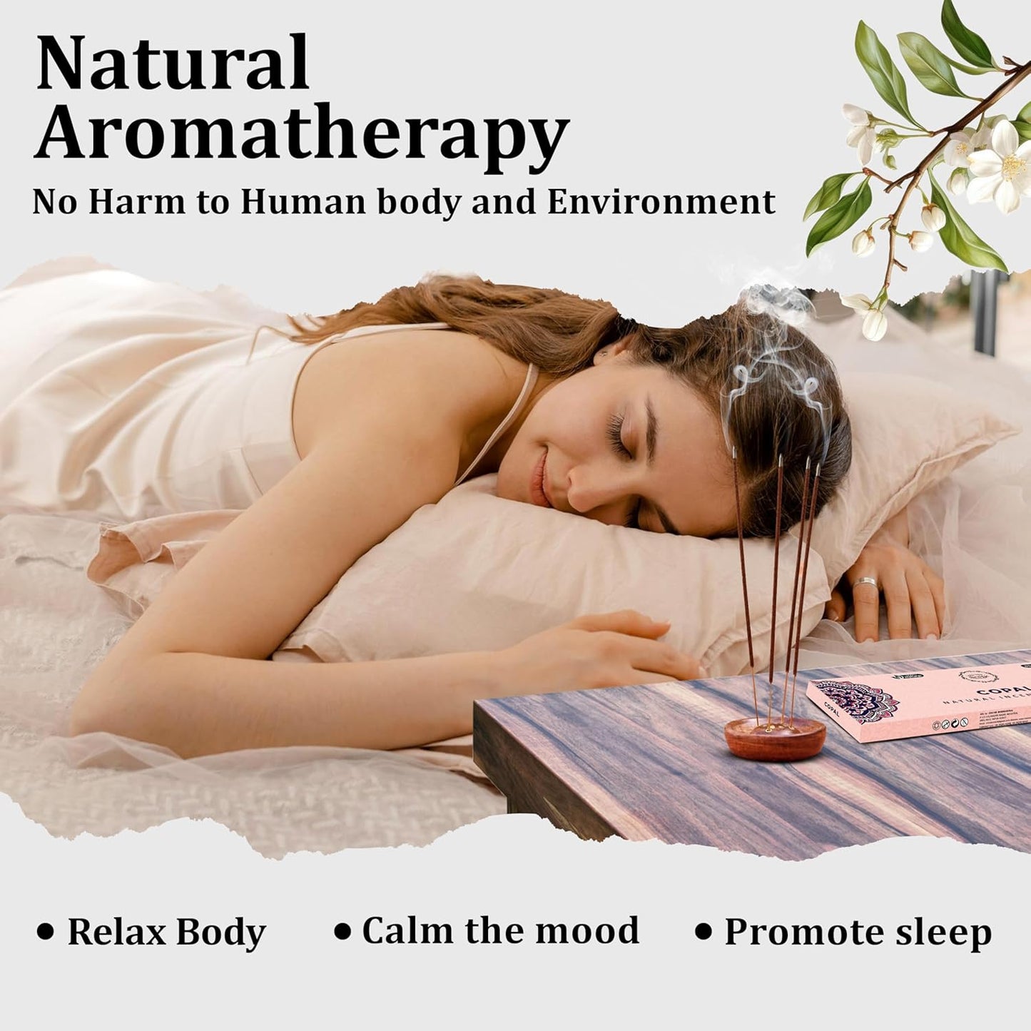 100% Natural Copal Incense Sticks 100 gm Pack, Charcoal Free –– Organic Non Toxic Insence Sticks, Made with Flowers - Meditation Gifts for Spiritual Cleansing