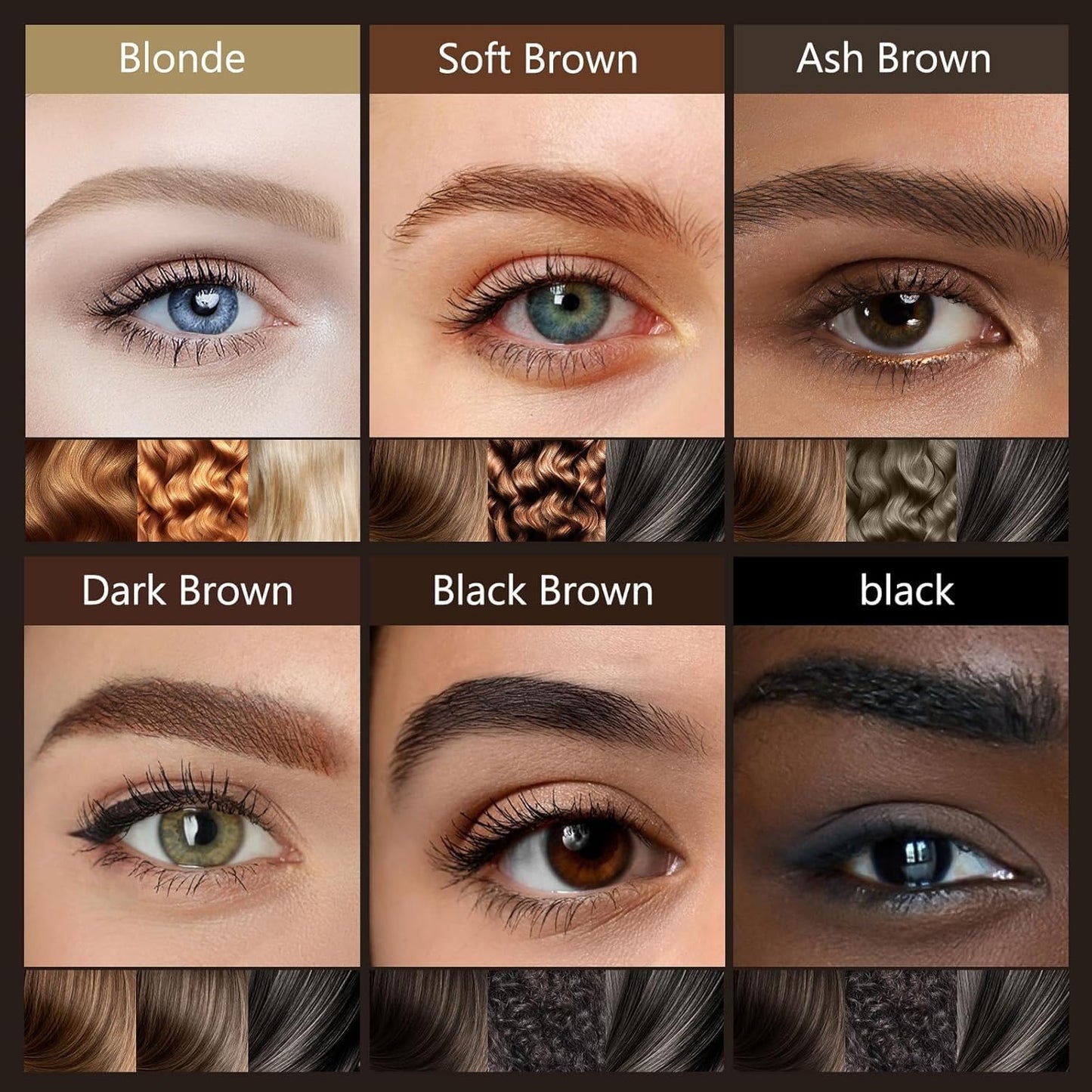 Eyebrow Pen, Soleira Waterproof Eyebrow Pencil with 4 Tip Microblading Eyebrow Pen and Dual-ended Eyebrow Brush, for Natural-Looking Brows, Long-Lasting, Soft Brown