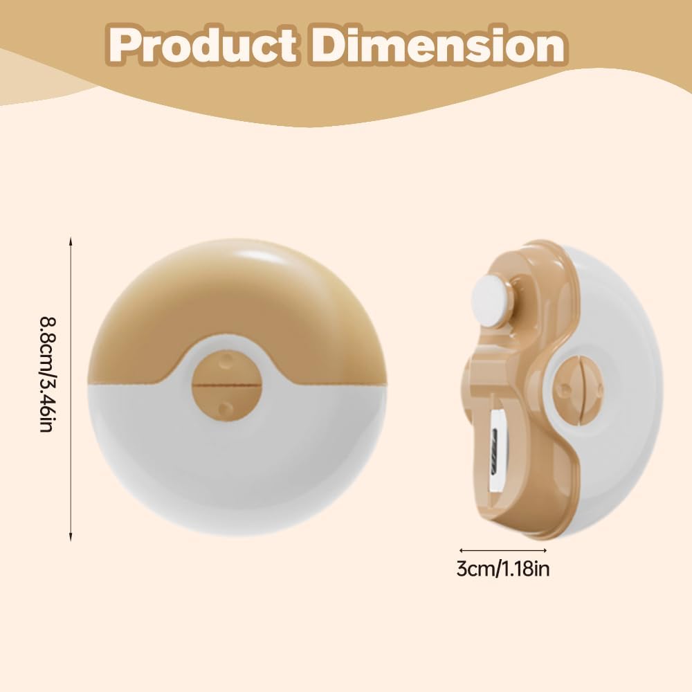 Electric Nail Clippers for Seniors, 2025 New 3 in 1 Electric Polishing Automatic Nail Clippers, Electric Nail Trimmer for Fingers and Toes with 2 Adjustable Speeds for Senior Adults (Yellow)