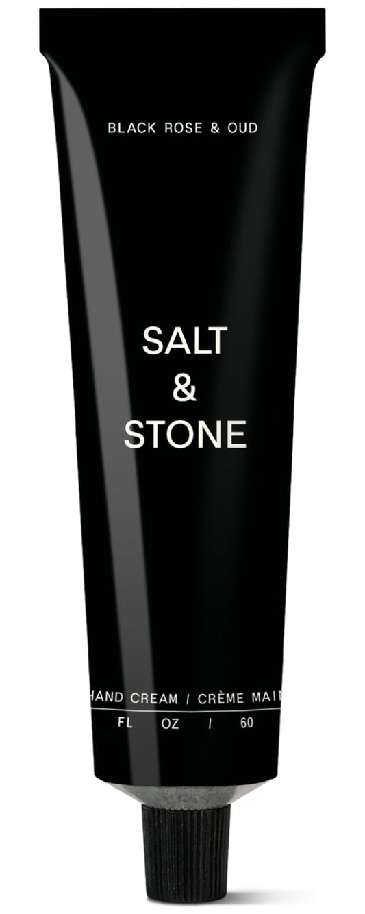 Salt & Stone Hand Cream for Women & Men | Black Rose & Oud | Hydrates, Nourishes & Softens Skin | Restores Dry Cracked Hands | Fast-Absorbing | Cruelty-Free & Vegan (2 fl oz)