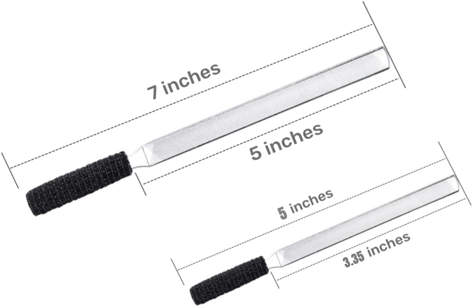 2 Pieces Toe Nail Files for Thick Nails,Stainless Steel, 4 Sides for Men Seniors & Dogs