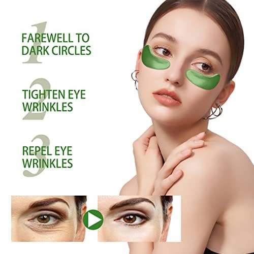 Fivewan Aloe Vera Under Eye Patches - 60 Pcs Eye Mask Pure Gold Anti-Aging Collagen Hyaluronic Acid Under Eye Mask for Removing Dark Circles
