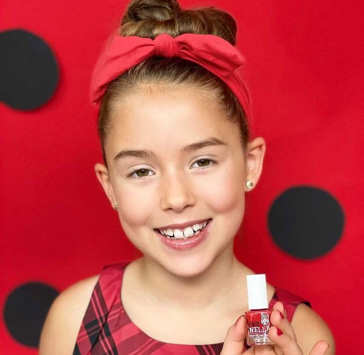 MISS NELLA CHRISTMAS SPARKLE- Peel Off, Odour Free, Water Base & Safe for kids nail polish pack of 3- green (glitter), red & gold (glitter)