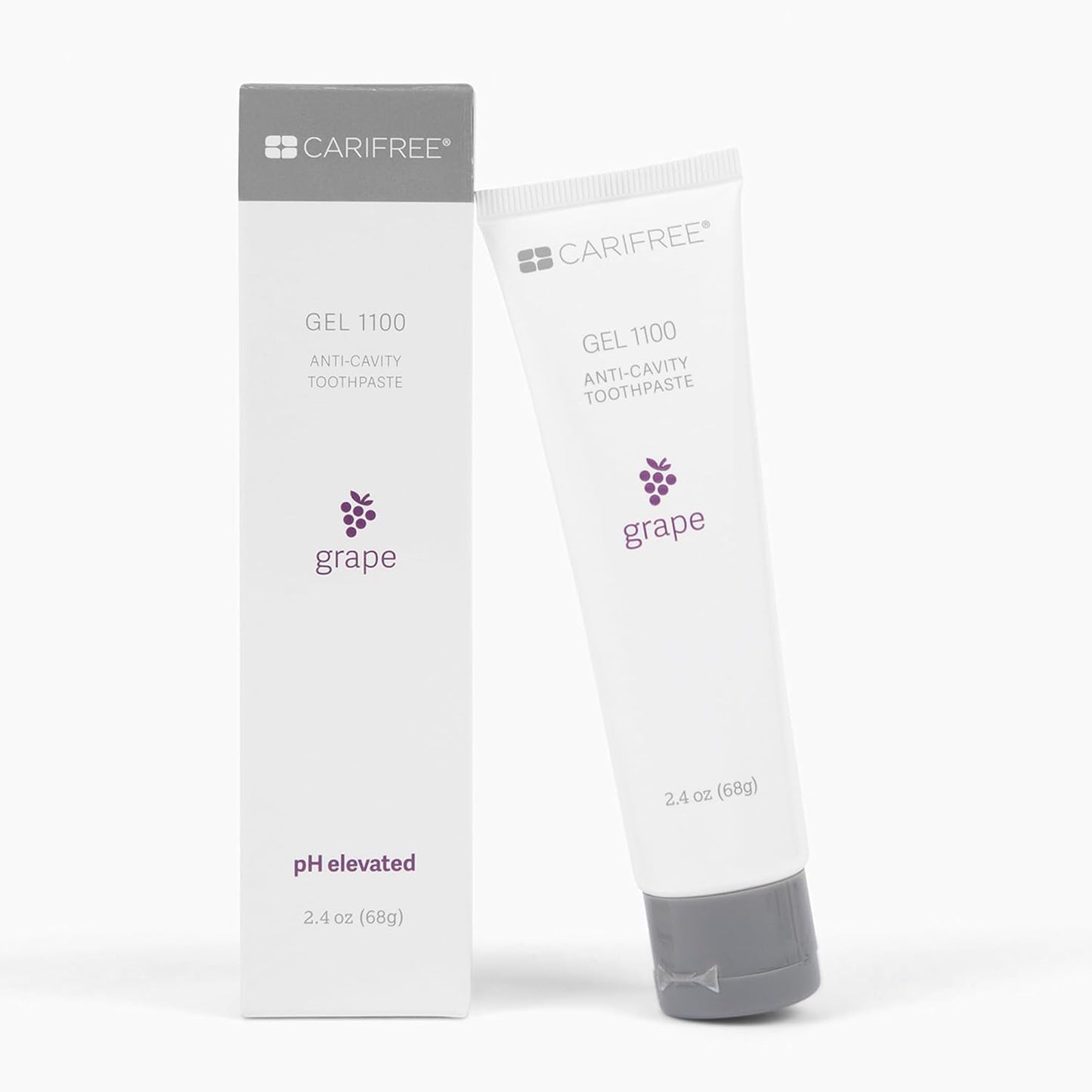CariFree Gel 1100, Grape Flavored, Anti-Cavity Fluoride Toothpaste with Nano Hydroxyapatite for pH Neutralization, Enamel Protection, Dentist Recommended for Kids and Adults, Dentist Developed