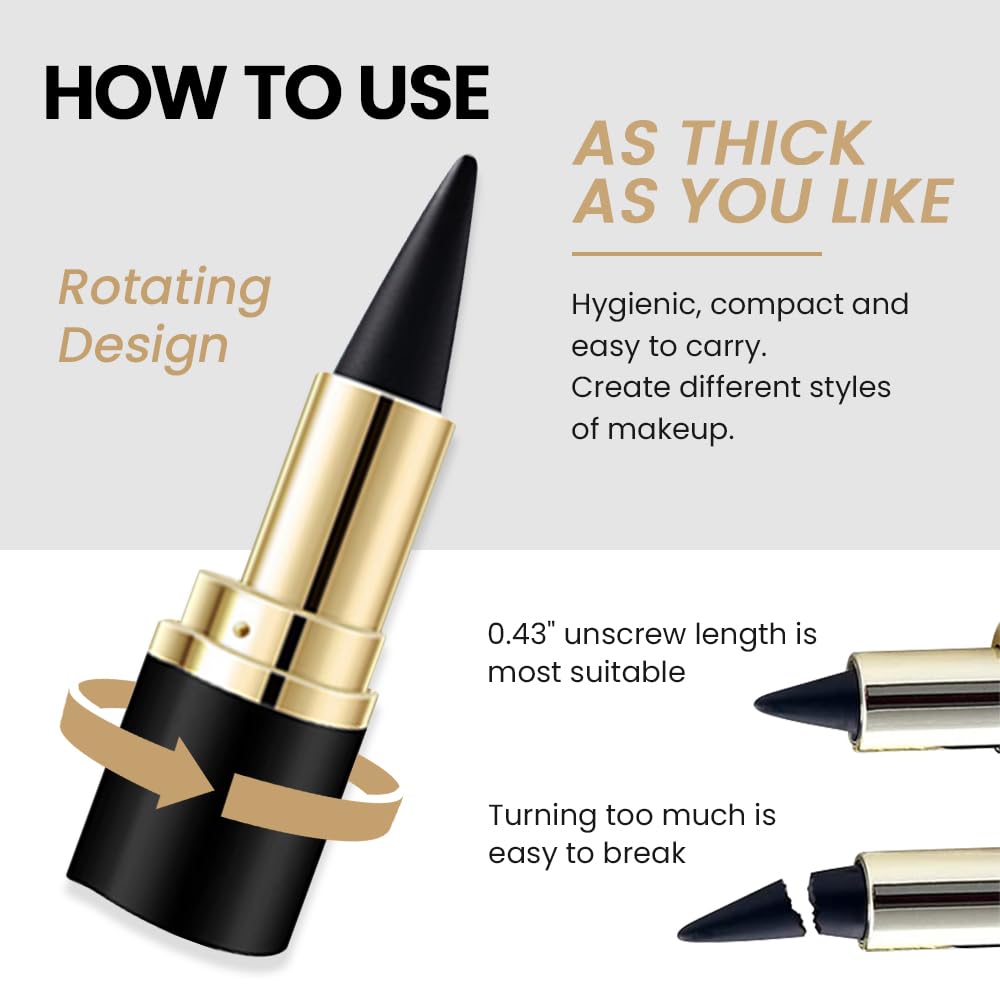 Kaely 4Pcs Black White Dark Blue Red Gel Eyeliner Pencil,Waterproof Smudge Proof Eye Liner,Clown Goth Halloween Makeup,Eye Black Face Paint Lipstick Crayon,Color Colorful Eyeliner Eyeshadow Stick