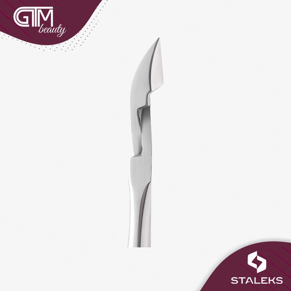 Staleks EXPERT 11 Cuticle Nippers 11 mm – Elongated Ergonomic Handles – Straight Blades with Protrusion for Efficient Trimming
