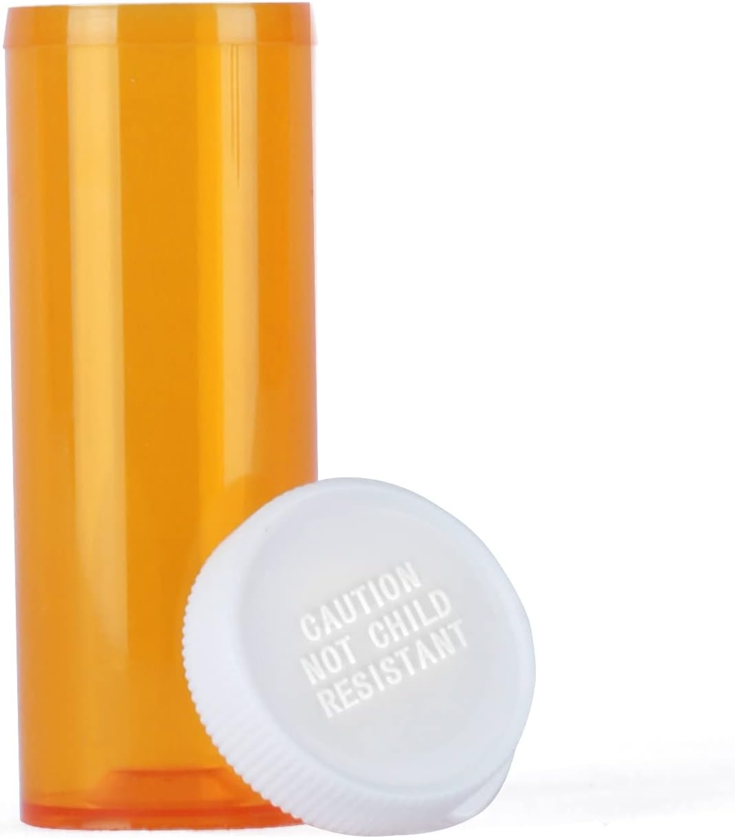 Empty Plastic Pill Bottles with Easy Open Snap Caps (Not Child Resistant), Prescription Medication Vials, Clear Containers Pill Cases Organizers (6 Dram, 12pcs)