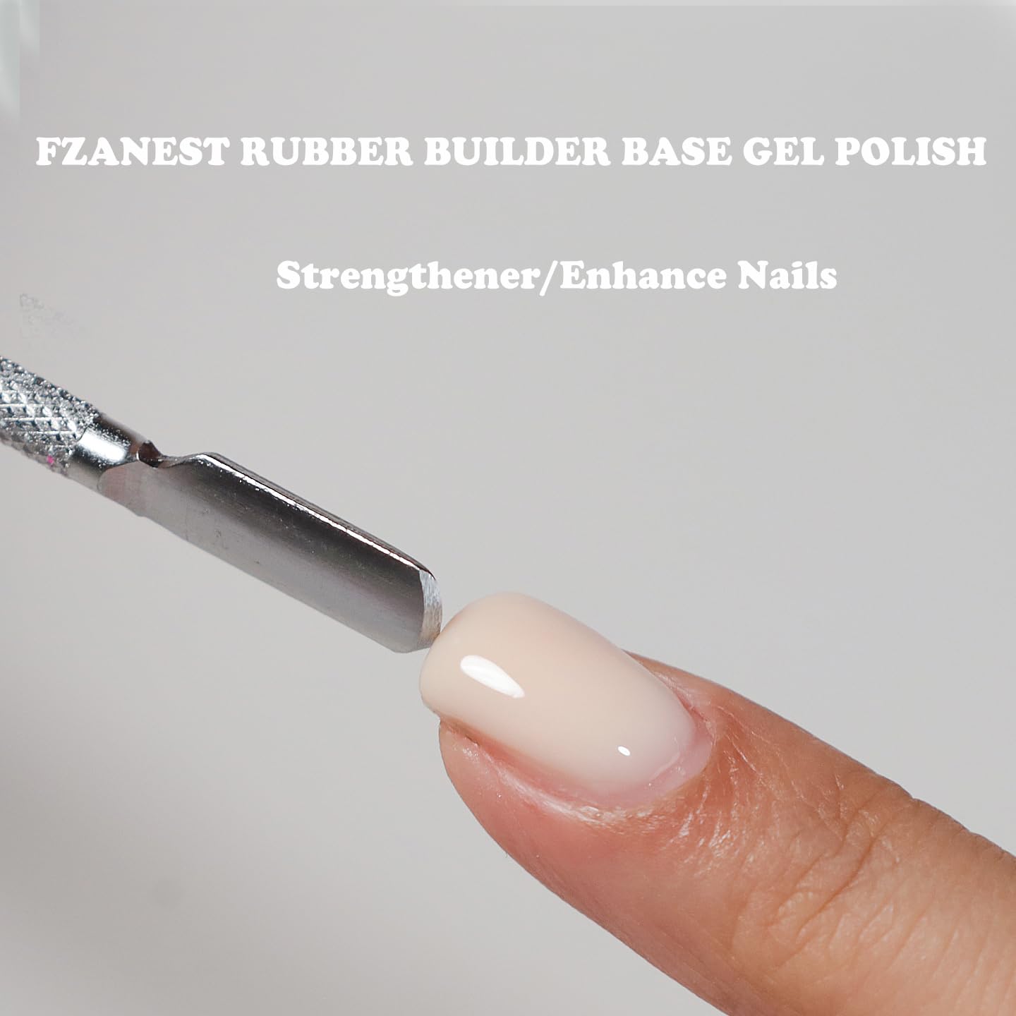 FZANEST Rubber Base Gel Polih Nude Color 6 in 1 Jelly Sheer Beige Builder Gel Thick Base Coat For Nail Strengthener Structure Extension Repair