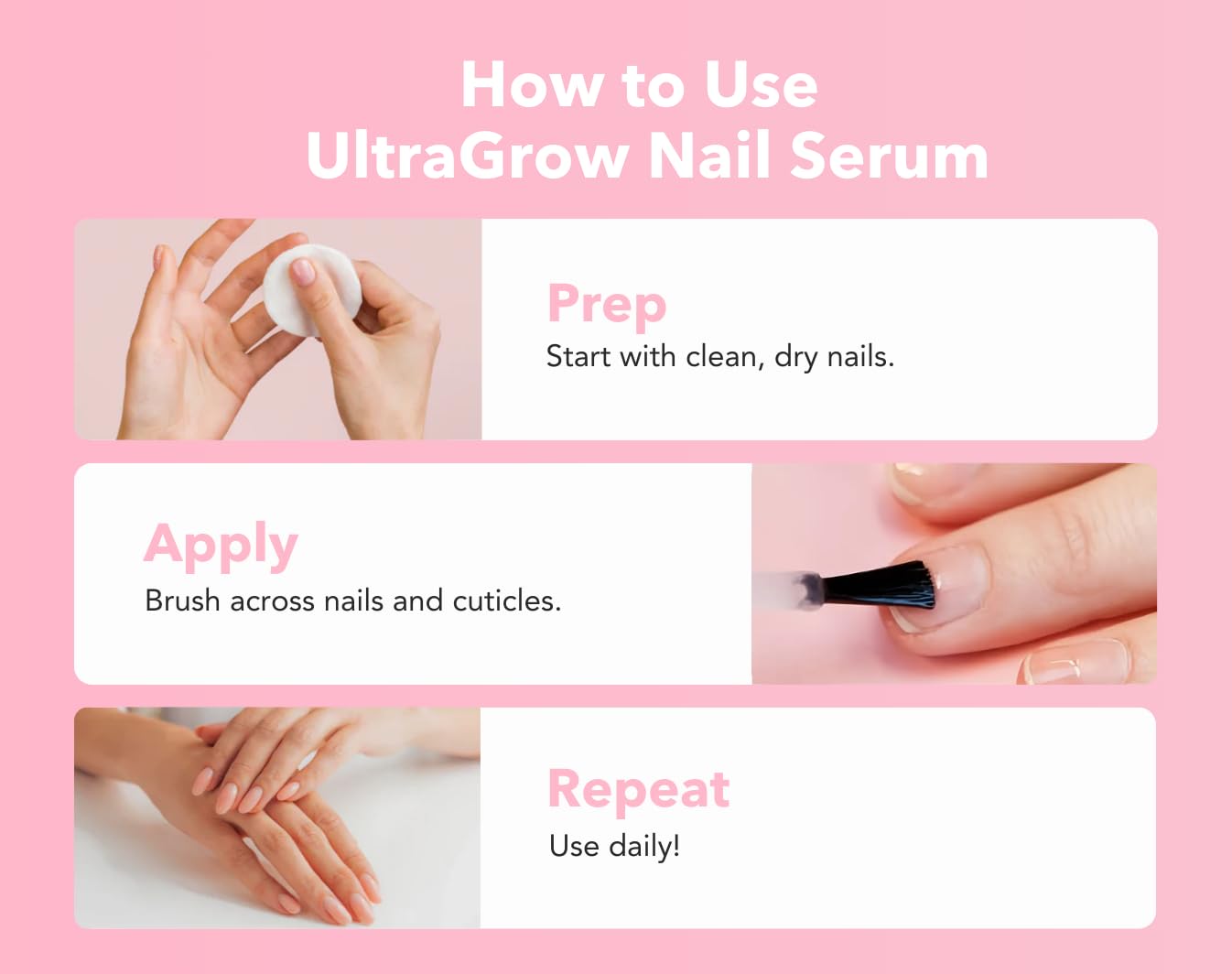 Liaison UltraGrow Nail Serum for Growth and Strength with Keratin Complex, Olive Oil & Vitamin E | Dermatologist-Tested to Support Weak, Brittle, Splitting Nails