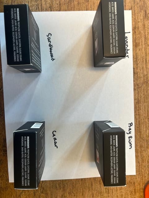 G.B.S Men’s Shaving Soap Pack 97% All Natural Enriched With Shea Butter & Glycerin, Creates Rich Lather Form, 3 Oz Each Nourishes Skin Smooth Clean Shave Pack of 4 Different Scents