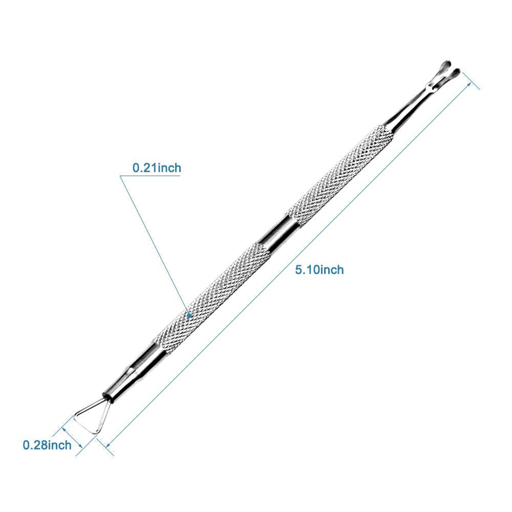 Professional Cuticle Pusher and Cutter, Cuticle Trimmer & Cuticle Remover, 2-Piece Manicure Tools Set for Fingernail and Toenail