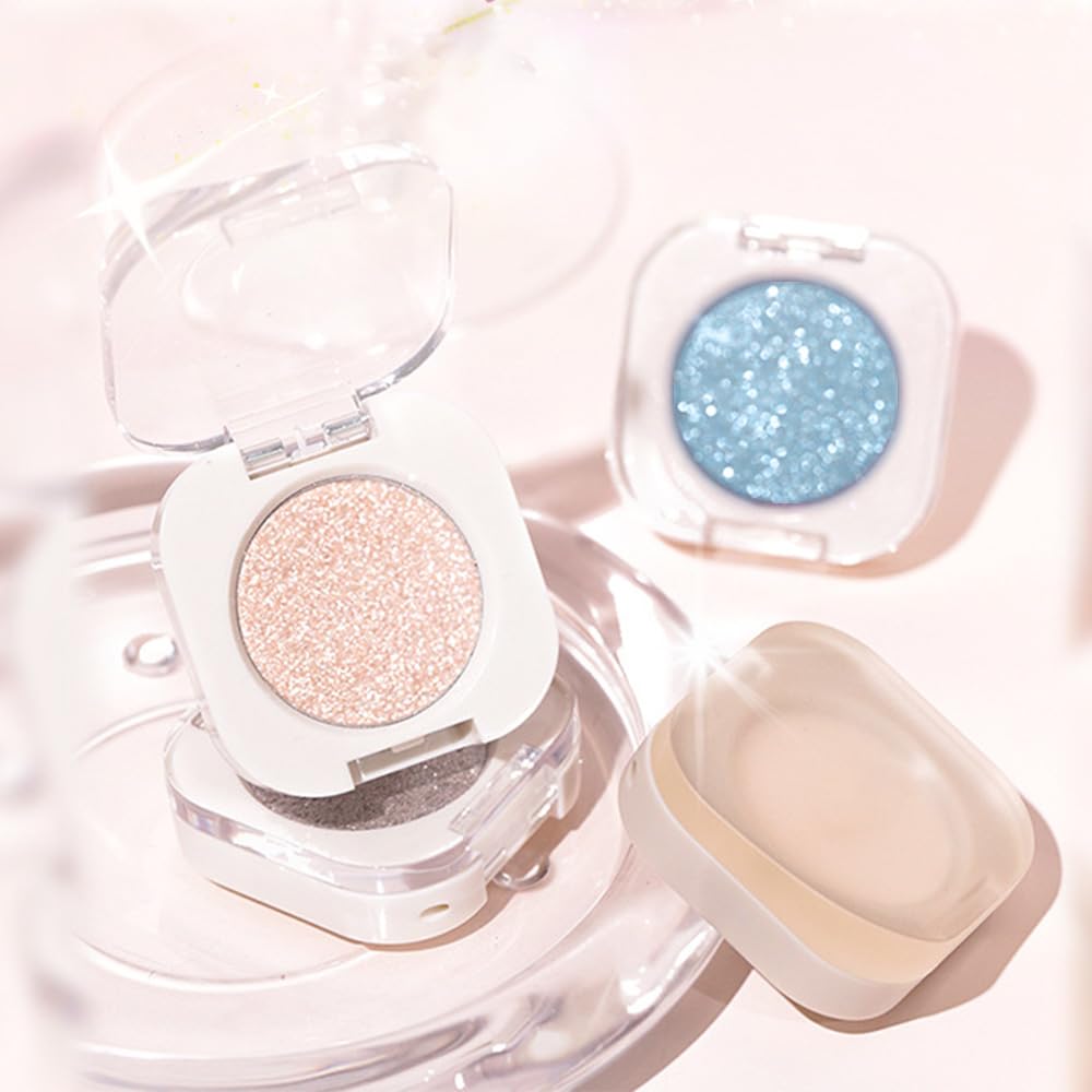 Eggplant Matte Eyeshadow Palette for Women, Single Monochrome Eye Shadow Makeup, Shiny Pressed Powder, Blendable Natural sombras para ojos, Holographic,Vegan,Travel -15