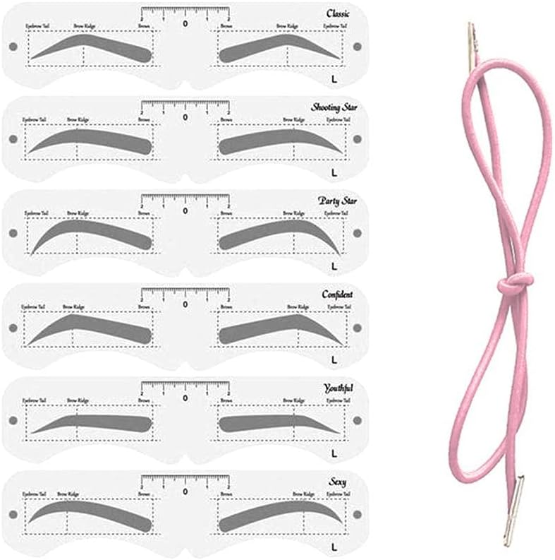 Eyebrow Stencils,Reusable Eye Brow Drawing , DIY Eyebrow Shaping Grooming Template Card Women Beauty Set