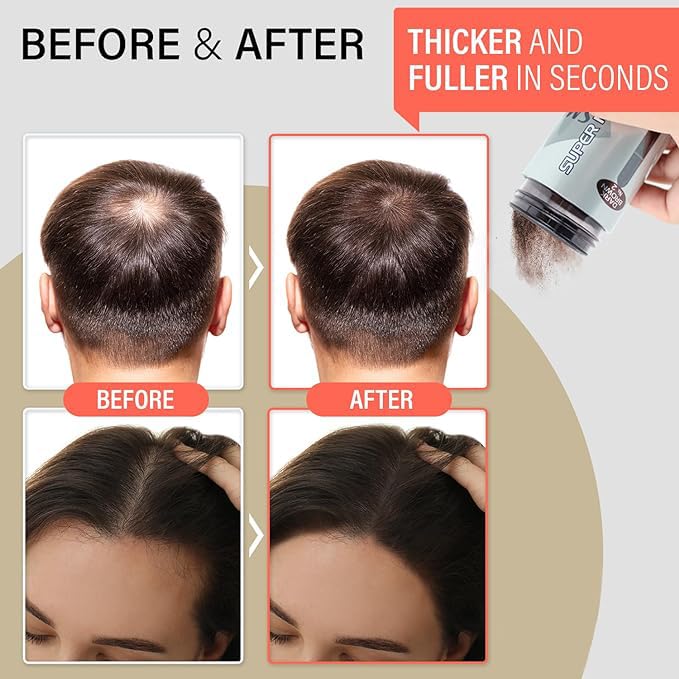 SMH Plant-Based Hair Fibers MADE IN JAPAN – Instantly Conceals Thinning Hair –Long-Lasting, Natural Look – Sweat, Water & Wind Resistant – For Men & Women (10g, Dark Brown)