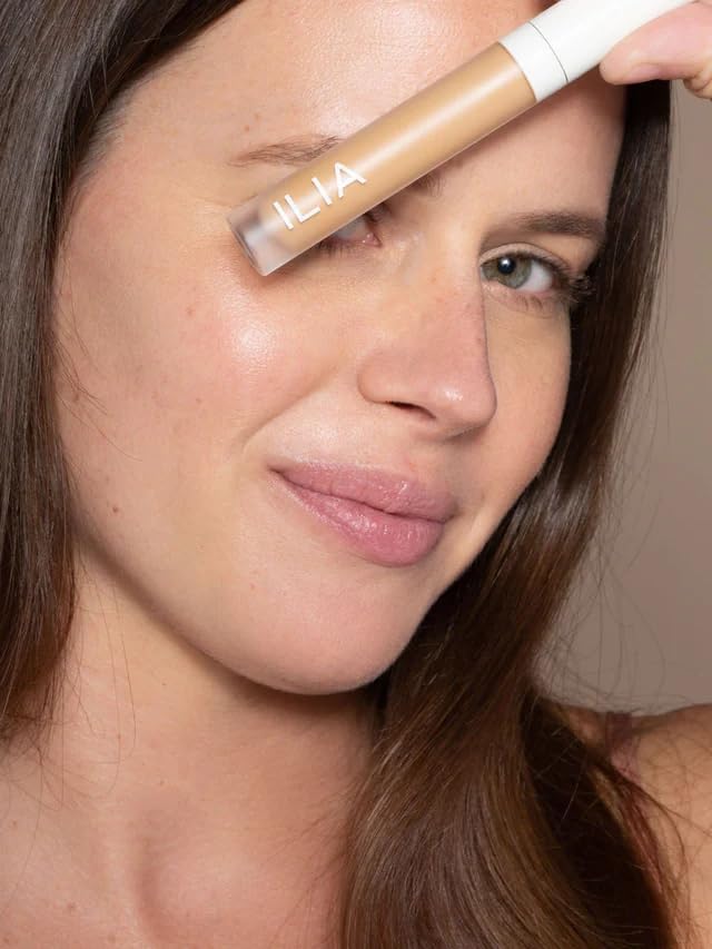 ILIA - True Skin Serum Concealer | Non-Comedogenic, Cruelty-Free, Vegan, Safe For Sensitive Skin, Reduces Appearance of Dark Circles + Blemishes (Kava SC3, 0.16 oz | 5 ml)