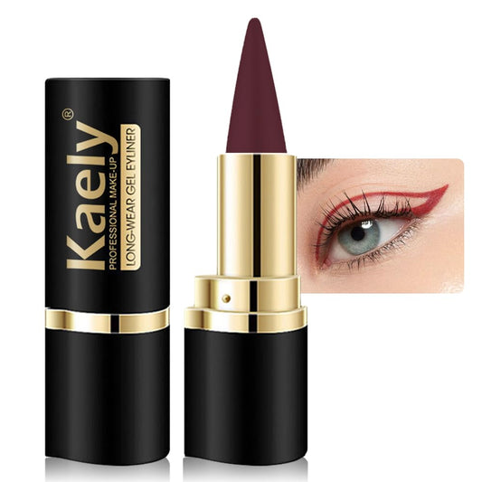Kaely Dark Red Gel Eyeliner Pencil,Waterproof Smudge Proof Eye Liner Pen,Cat Eye Goth Halloween Makeup,Eye Black Face Paint Lipstick Crayon,Color Colorful Eyeliner Eyeshadow Stick,13
