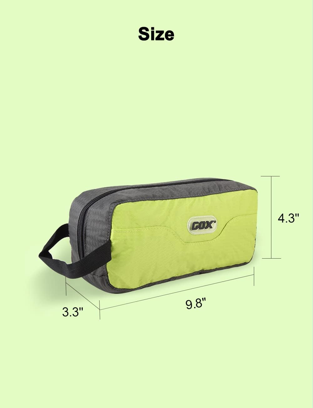 GOX Travel Toiletry Bag Dopp Kit Case Small Zippered Bag Pouch for Women(Green)