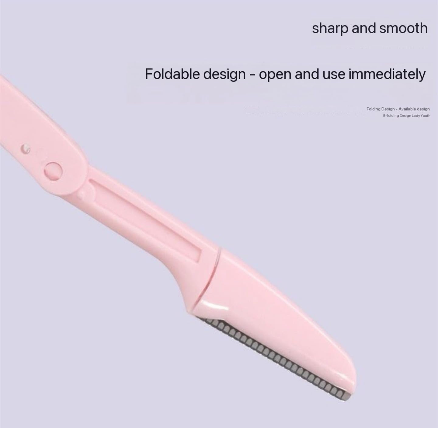 30 Pack Women's Eyebrow Razor Knife Facial Hair Shaver Folding Safety Cover Precision Trim for Fine Hair Random Color