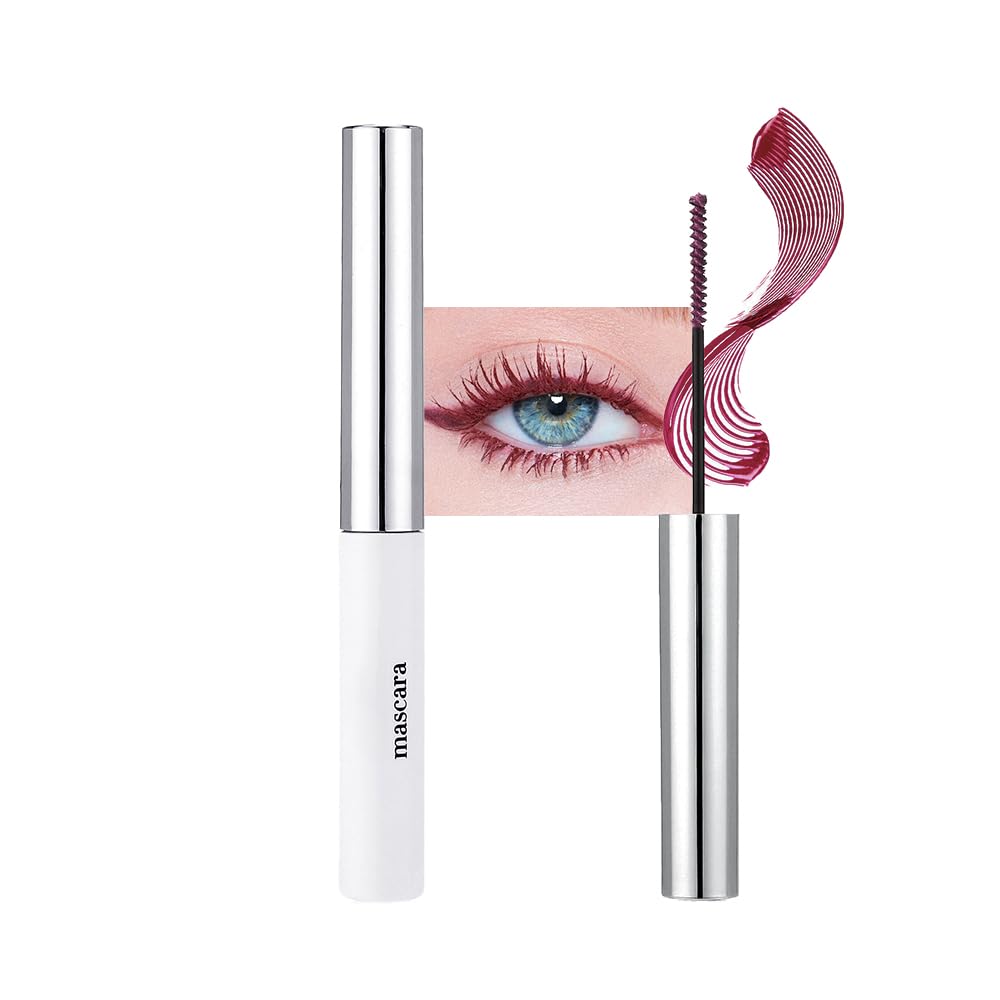 Colored Mascara for Eyelashes Set,Colorful Waterproof Mascara for eyelashes Long lasting Charming Voluminous for Women Halloween Eye Makeup (#10-Brick red, 1 Count （Pack of 1))