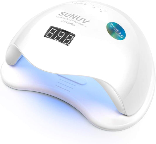 UV LED Nail Lamp, SUNUV UV LED Nail Polish Dryer Professional Gel Machine for Manicure and Pedicure with Sensor and 4 Timers SUN5Plus