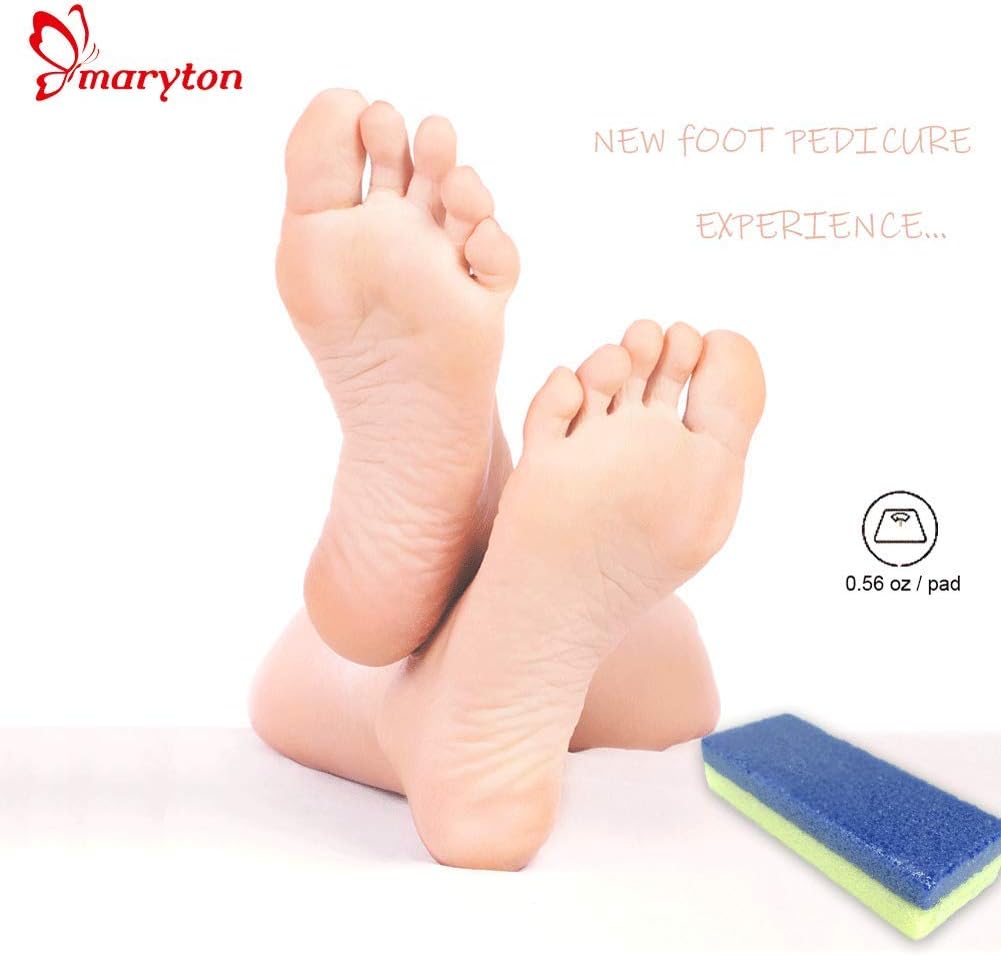 Maryton Foot Pumice Stone for Feet Hard Skin Callus Remover and Scrubber (Pack of 4) (Yellow)